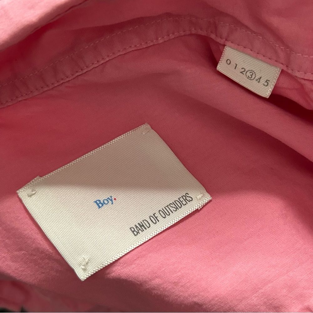 Boy. Band of Outsiders Cotton Pink Button Down Boxy Shirt Size Large - Picture 7 of 9